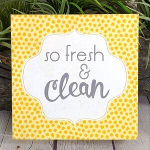 So Fresh & Clean 8x8 Bathroom Canvas Wall Art